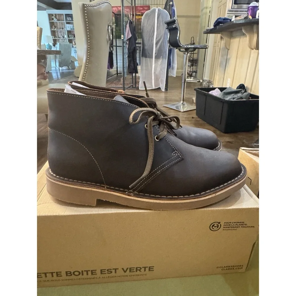 Clarks Men's Bushhacre 3 Chukka‎ Boots Beeswax Leather Size 10W